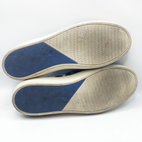 Rothys The Sneaker Shibori Blue Knit Size 9 Coastal Prep Casual Comfort - Picture 8 of 8